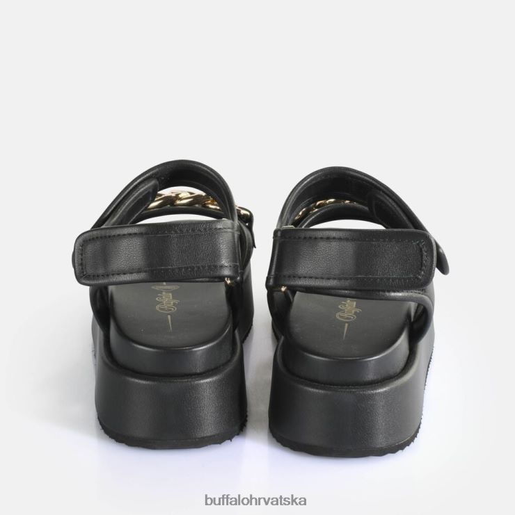 crno Buffalo noa poplun lanac sandale s platformom veganske |sandale TDD6T281